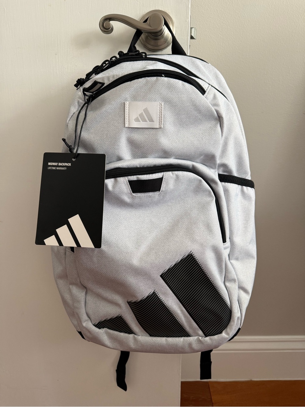 adidas Light Gray and Black Men's Everyday Backpack